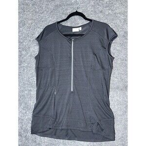 Womens Athleta Pullover 1/2 Zip Activewear Shirt Size XL Black